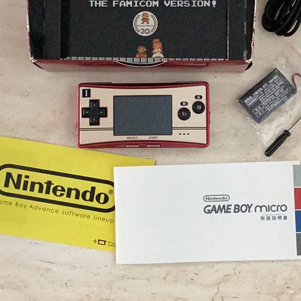 Nintendo Mario 20th Anniversary Game Boy Micro Console CIB Complete Backlit GBA